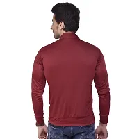 Fashionbazaar4u Men's Polyester Long Sleeve Slim Track Top(Red)-thumb3