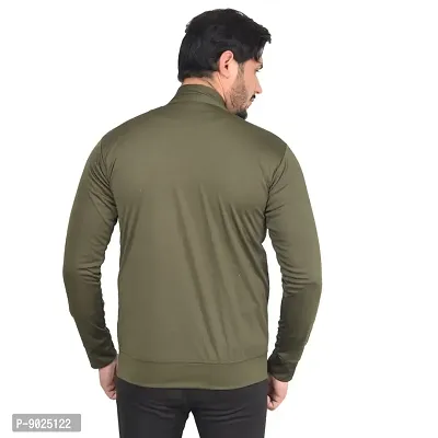 Fashionbazaar4u Men's Polyester Long Sleeve Slim Regular Track Top(Green)-thumb4