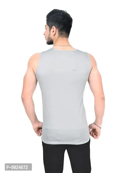 Fashionbazaar4u Sando for Men Track and Training Wear Tank Top for Men, Skin Friendly Gym Vest for Men Gray-thumb4