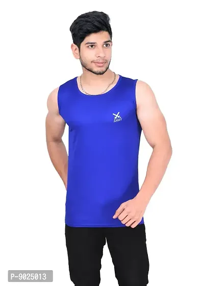 Fashionbazaar4u Sando for Men Track and Training Wear Tank Top for Men, Skin Friendly Gym Vest for Men Royal Blue