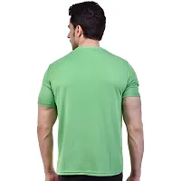 Fashionbazzar4u Men's Cotton Blend Regular Fit Solid Round Neck T-Shirt (Large, Light Green)-thumb3