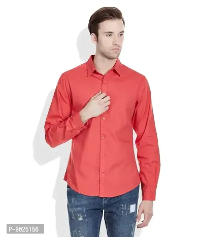 Fashionbazaar4u Men's Regular Fit Casual Shirt (Large, Red)