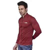 Fashionbazaar4u Men's Polyester Long Sleeve Slim Track Top(Red)-thumb1