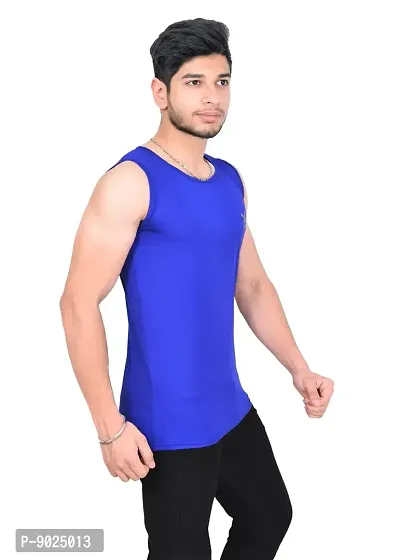 Fashionbazaar4u Sando for Men Track and Training Wear Tank Top for Men, Skin Friendly Gym Vest for Men Royal Blue-thumb3