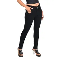 Fashionbazaar4u Women's High Rise Slim Fit Jeans Black 30-thumb2