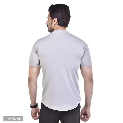 Fashionbazzar4u Men's Smart Fit Solid Round Neck T-Shirt (Medium, Light Gray)-thumb4