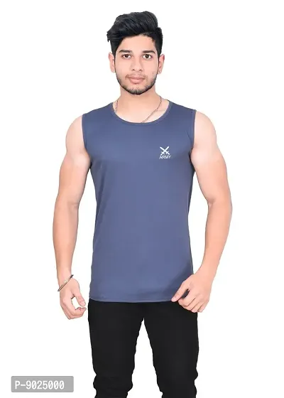 Fashionbazaar4u Sando for Men Track and Training Wear Tank Top for Men, Skin Friendly Gym Vest for Men Dark Blue-thumb0