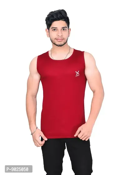 Fashionbazaar4u Sando for Men Track and Training Wear Tank Top for Men, Skin Friendly Gym Vest for Men Red