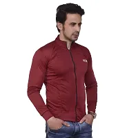 Fashionbazaar4u Men's Polyester Long Sleeve Slim Regular Track Top(Red)-thumb1