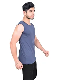 Fashionbazaar4u Sando for Men Track and Training Wear Tank Top for Men, Skin Friendly Gym Vest for Men Dark Blue-thumb2