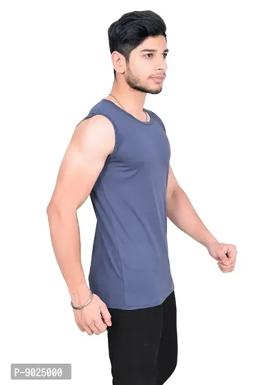 Fashionbazaar4u Sando for Men Track and Training Wear Tank Top for Men, Skin Friendly Gym Vest for Men Dark Blue-thumb3