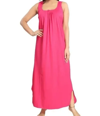 Womens Nighty Sleeveless Long Camisoles - Hosiery Gown