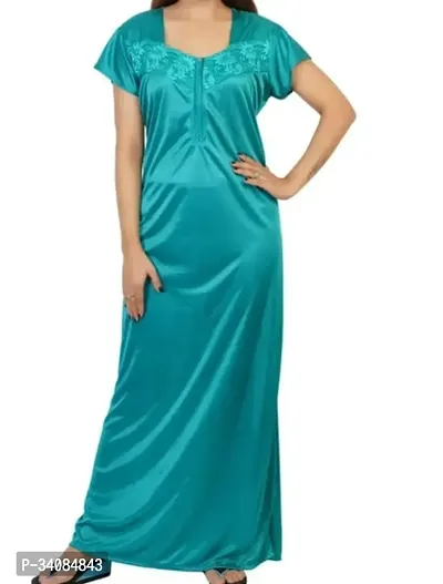 Stylish Green Cotton Nightdress For Women