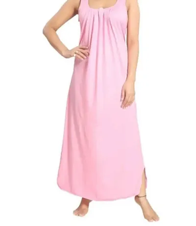 Womens Nighty Sleeveless Long Camisoles - Hosiery Gown