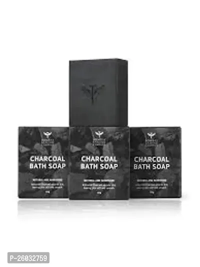 ACTIVATED CHARCOAL HANDMADE BATHING SHOP for for skin whitening, Tan Removal, Treat Oily Skin and Deep Cleansing COMBO PACK OF 3 (3x100gm) | CHEMICAL FREE SOAP Bath Scrubs  Soaps