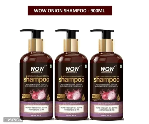 Wow Skin Science Red Onion Shampoo 300ml Each Pack of 3-thumb0