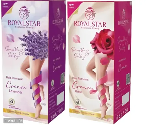 Royalstar Best Hair Removal Cream for Women - Rose  Lavender Flavor 50mg each (Pack of 2 = 100g)-thumb0