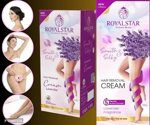 Royal Star Hair Removal Cream Smooth  Silky in Lavender (PACK OF 2) 100g Cream-thumb0