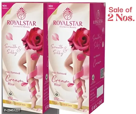 Royalstar Rose Hair Removal cream for Full body with Painless Removal 50g each (Pack of 2 = 100g)-thumb0