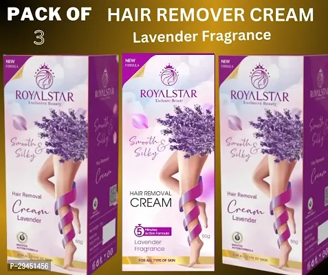 Royalstar Professional Hair Removal cream for No Harsh Smell, No Itching and burns  Secret for silky smooth skin 50g each (PACK OF 3 = 150g)