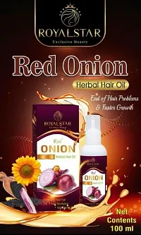 Royalstar Onion Oil for Anti Dandruff  Faster Hair Growth Herbal Hair Oil 100ML EACH-thumb1