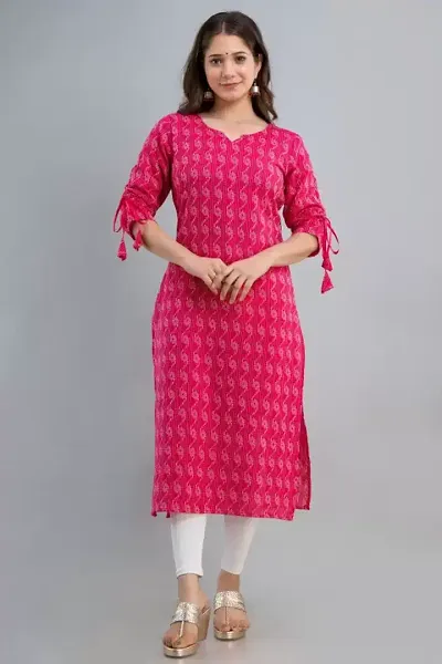 Women stylish Rayon Straight Kurta