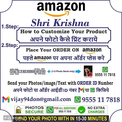 SHRI Krishna Date-Time-Temperature Automatic 7 Colour Shri Krishna Changing Glowing Digital LED Alarm Clock for Bedroom, Table, Desk, Kids Room (Multicolour)-thumb2