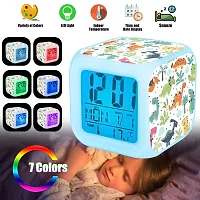 Alram Digital Clock Date-Time-Temperature Automatic 7 Colour Shri Krishna Changing Glowing Digital LED Alarm Clock for Bedroom, Table, Desk, Kids Room (Multicolour)-thumb2