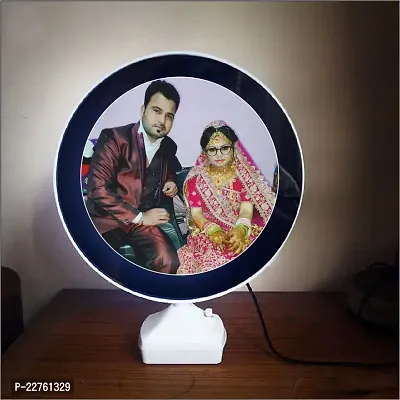 SHRI KRISHNA Personalized Customized Magic Mirror Photo Frame with LED Lights for Home-thumb0