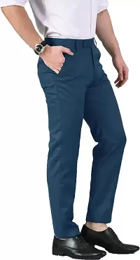 Stylish Multicoloured Cotton Blend Solid Trouser For Men-thumb2