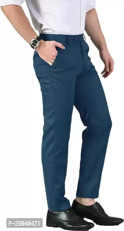 Stylish Multicoloured Cotton Blend Solid Trouser For Men-thumb3