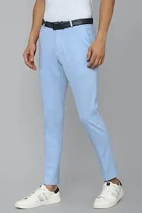 Stylish Blue Cotton Blend Mid-Rise Trouser For Men-thumb2