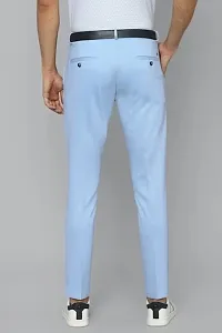 Stylish Blue Cotton Blend Mid-Rise Trouser For Men-thumb1