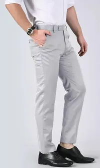 Pesado Lnt Grey Formal Trouser For Men's-thumb1