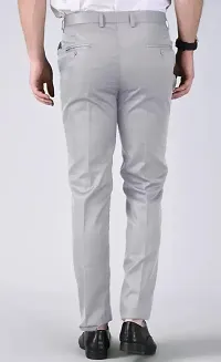 Pesado Lnt Grey Formal Trouser For Men's-thumb4