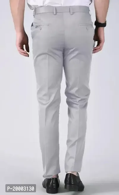 Pesado Lnt Grey Formal Trouser For Men's-thumb5