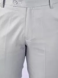 Pesado Lnt Grey Formal Trouser For Men's-thumb2