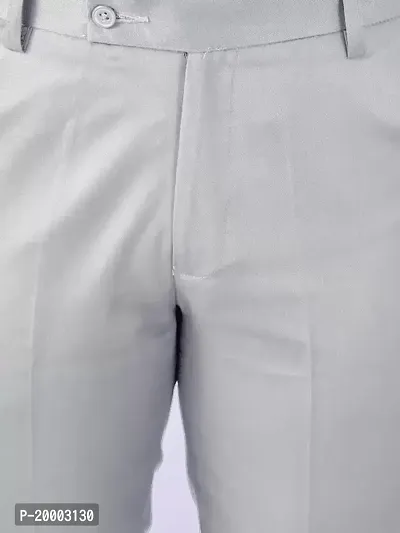 Pesado Lnt Grey Formal Trouser For Men's-thumb3