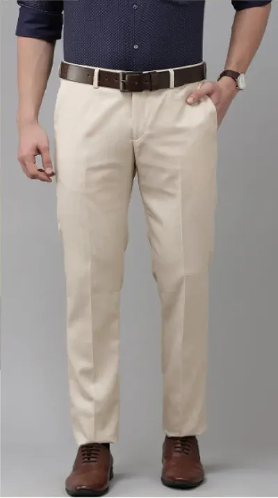 Fancy Cotton Blend Formal Trousers For Men