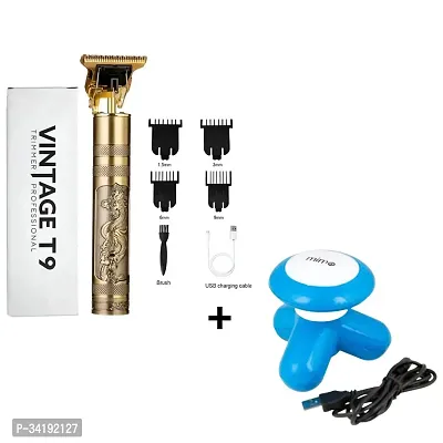 Mini Body Massager and T9 Rechargeable Hair Trimmer Combo