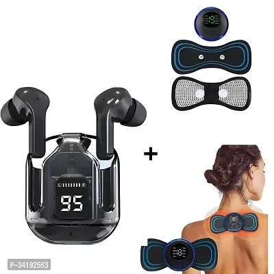 Mini Body Massager And Bluetooth Earbuds Combo