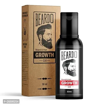 Beardo Beard  Hair Growth Oil, 50ml | Natural Hair Oil for Thicker  Longer Beard | Beard Oil for Uneven, Patchy  Fast Beard Growth | Growth Oil for Stronger  Fuller Beard Hair-thumb0