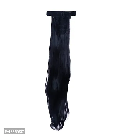La Belleza 18 Inch Long Black Color Ponytail Scale Straight Hair Wig/Extension Synthetic Hairs for Girls and Women-thumb5