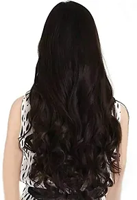 La Belleza Women's 5 Clip 24 Inch Natural Black Curly/Wavy Hair Extension Pack of 1-thumb3