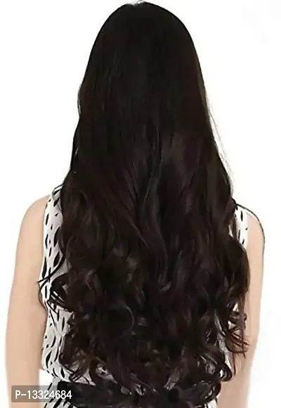 La Belleza Women's 5 Clip 24 Inch Natural Black Curly/Wavy Hair Extension Pack of 1-thumb4