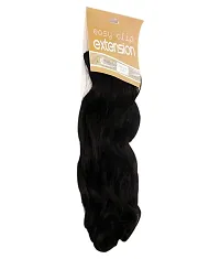 La Belleza Women's 5 Clip 24 Inch Natural Black Curly/Wavy Hair Extension Pack of 1-thumb1