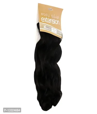 La Belleza Women's 5 Clip 24 Inch Natural Black Curly/Wavy Hair Extension Pack of 1-thumb2