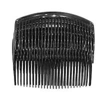La Belleza Combo Pack of 4 Assorted Color Stone Studded Black Hair Acrylic Comb | Hair Clip Fancy Bridal Hair Clip/Side Pin/Comb Pin/Jooda Pin Hair Accessories for Girls and Women-thumb1