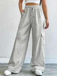 Stylish Cotton Blend Solid Trouser for Women-thumb3