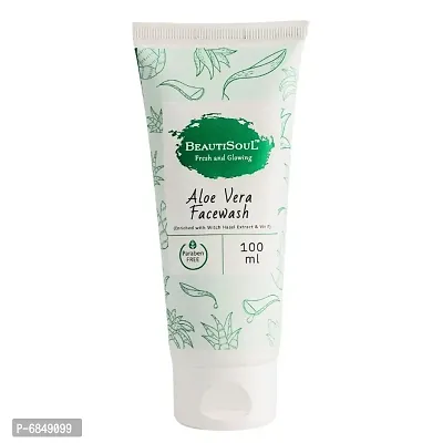 Beautisoul Aloevera Facewash for Soft and Nourishing Skin, Suitable for all Skin Types (Pack of 1)
